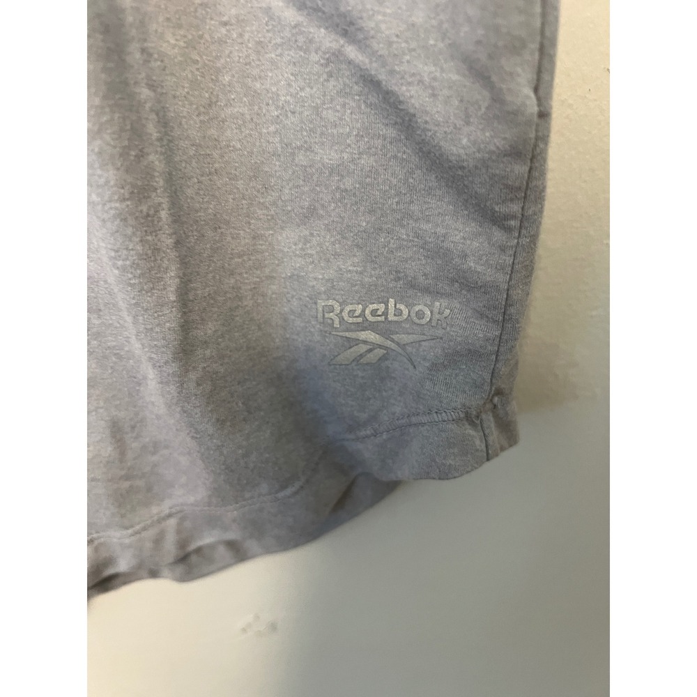 Reebok Activewear Shirt Women Large Gray Mesh Keyhole Back Workout Top - Picture 3 of 7